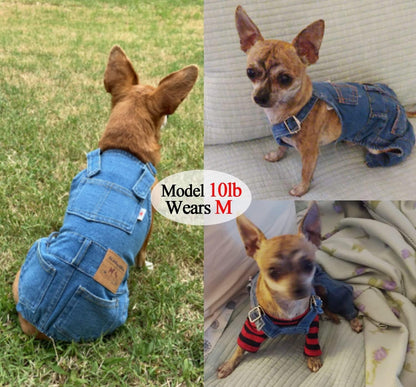 Classic Denim Dog Overalls