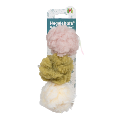 HuggleKats® FlufferFleece™ Ballies Plush Cat Toys, 3 Pack