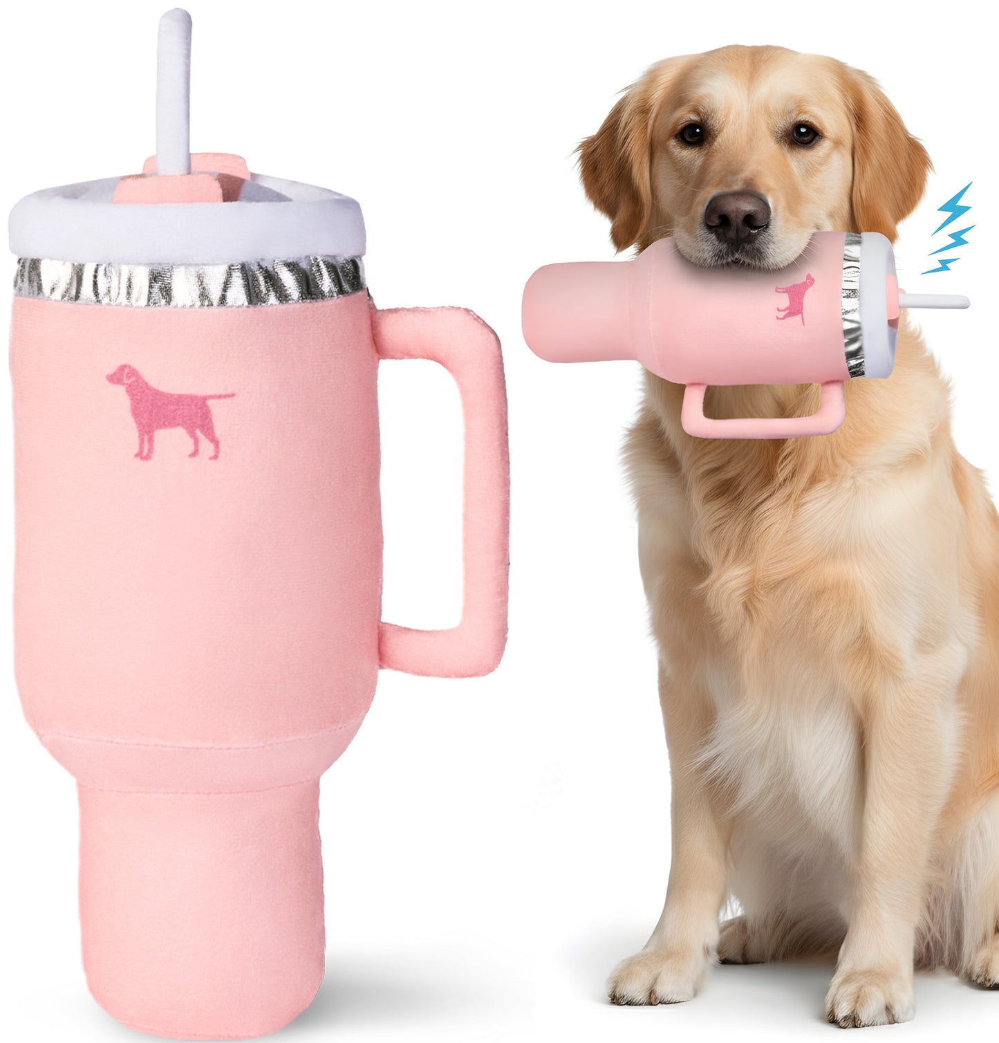 PUPROAR™ Pup Cup Squeaky Plush Dog Toy