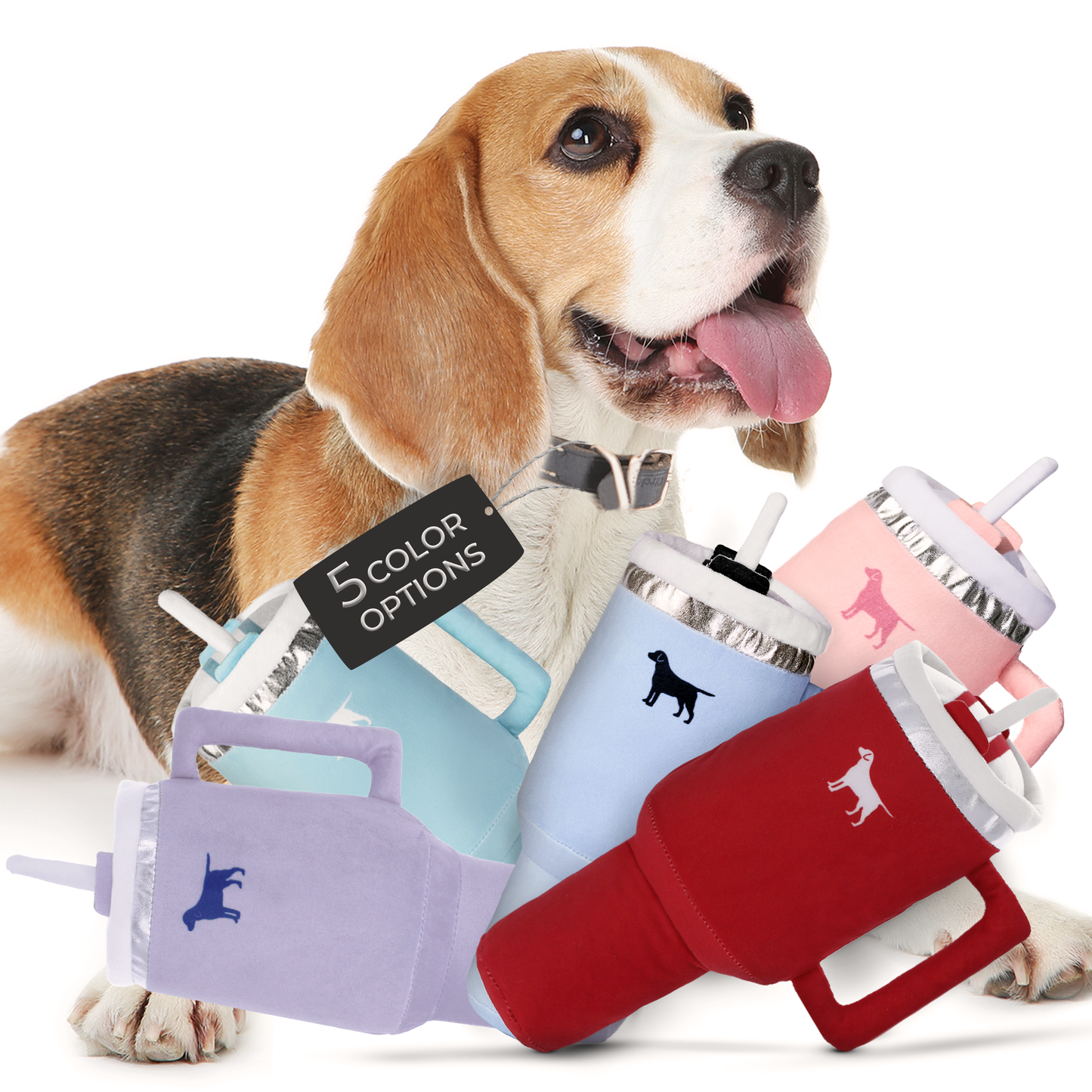 PUPROAR™ Pup Cup Squeaky Plush Dog Toy