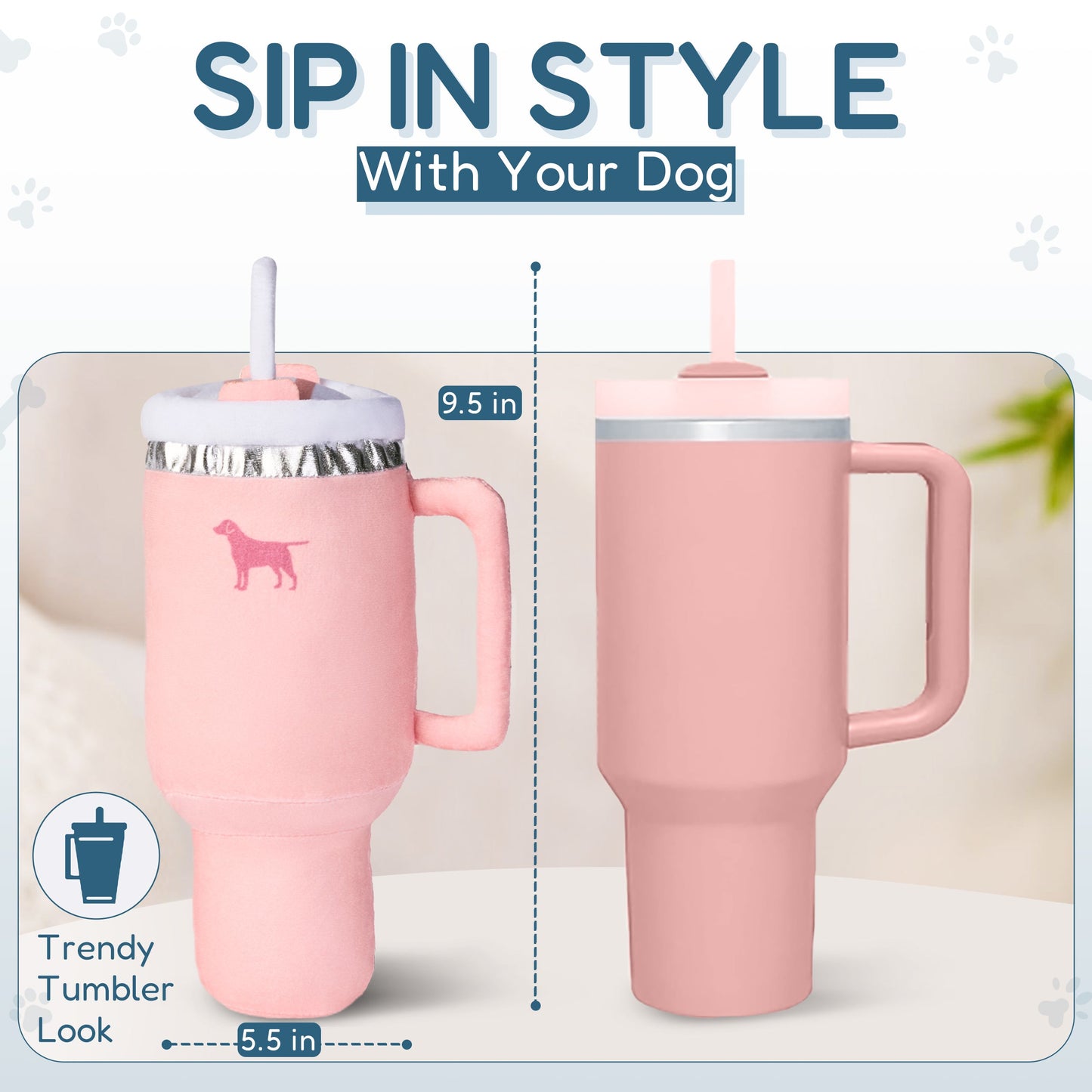 PUPROAR™ Pup Cup Squeaky Plush Dog Toy