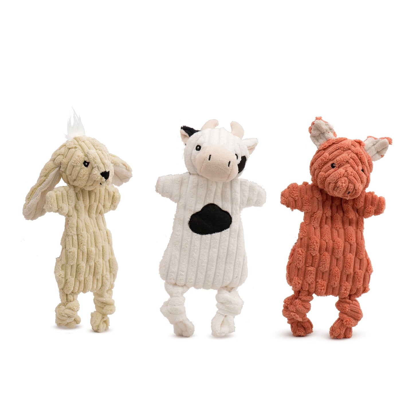 Barnyard Flatties™ 3-Pack Dog Toy Set