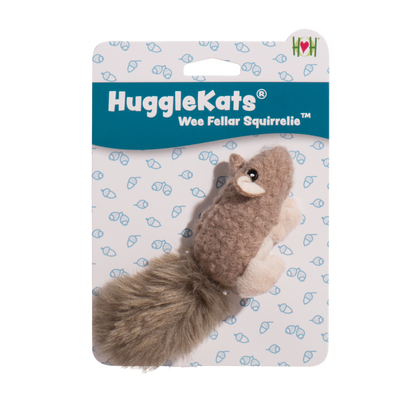 HuggleKats® Wee Feller Squirrelie Catnip & Crinkle Cat Toy 🐿️