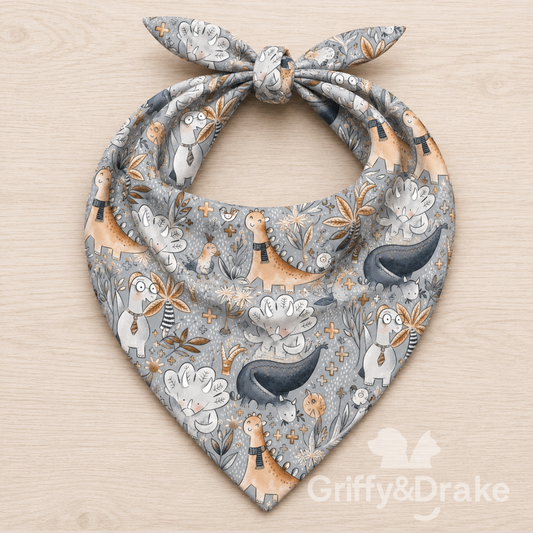 Dino Daydreams Tie-On Dog Bandana – Griffy & Drake