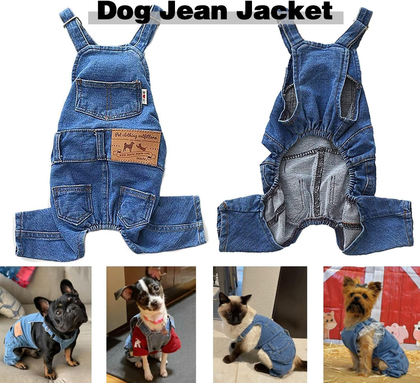 Classic Denim Dog Overalls