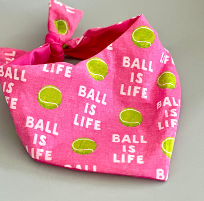 Pretty in Pink Tennis Dog Bandana