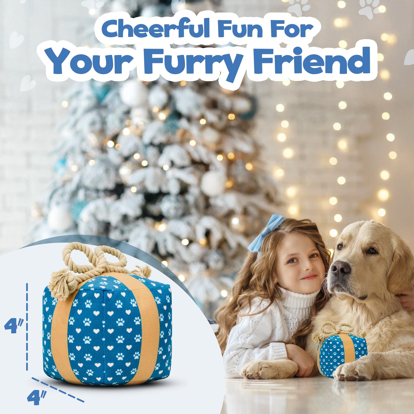 PUPROAR™ Gift Box Squeaky Plush Dog Toy
