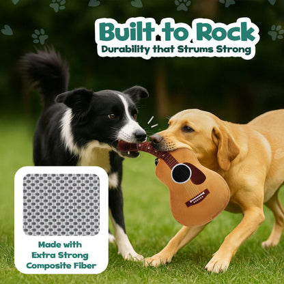 PUPROAR™ Guitar Squeaky Plush Dog Toy