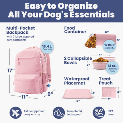 RUBYLOO™ Ultimate Dog Travel Backpack