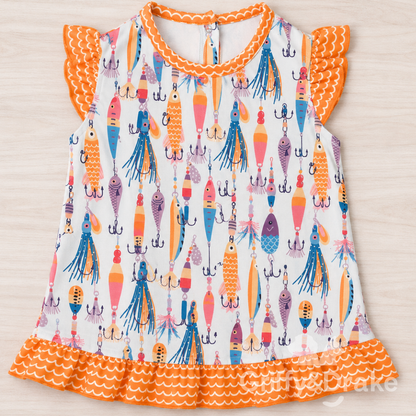 Griffy & Drake Gone Fishing Ruffle Dress