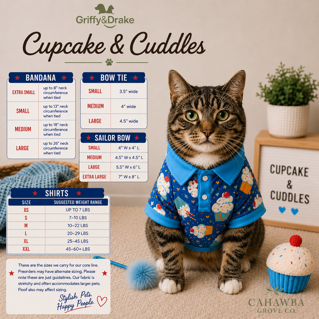Griffy & Drake Cupcakes & Cuddles Bow Tie