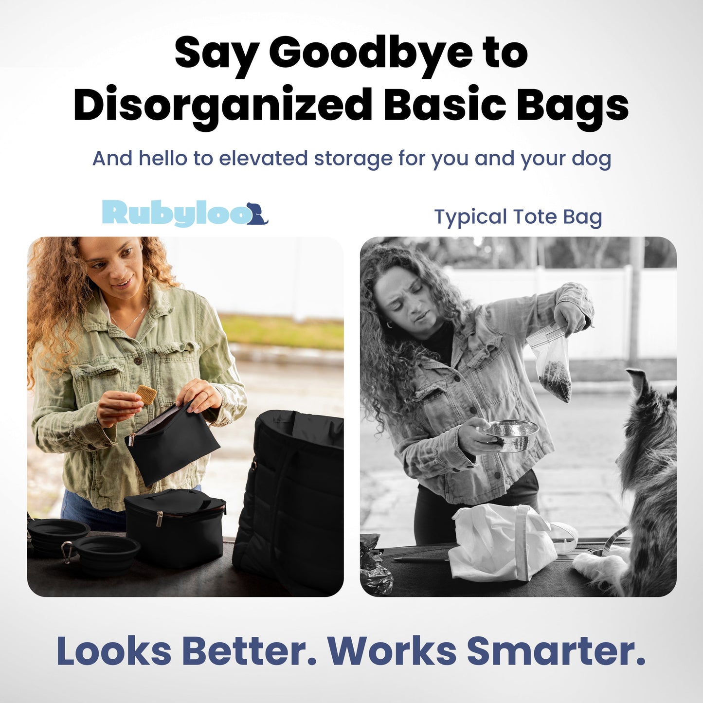 Adventure Ready Dog Tote by Rubyloo | Quilted Pet Travel Organizer