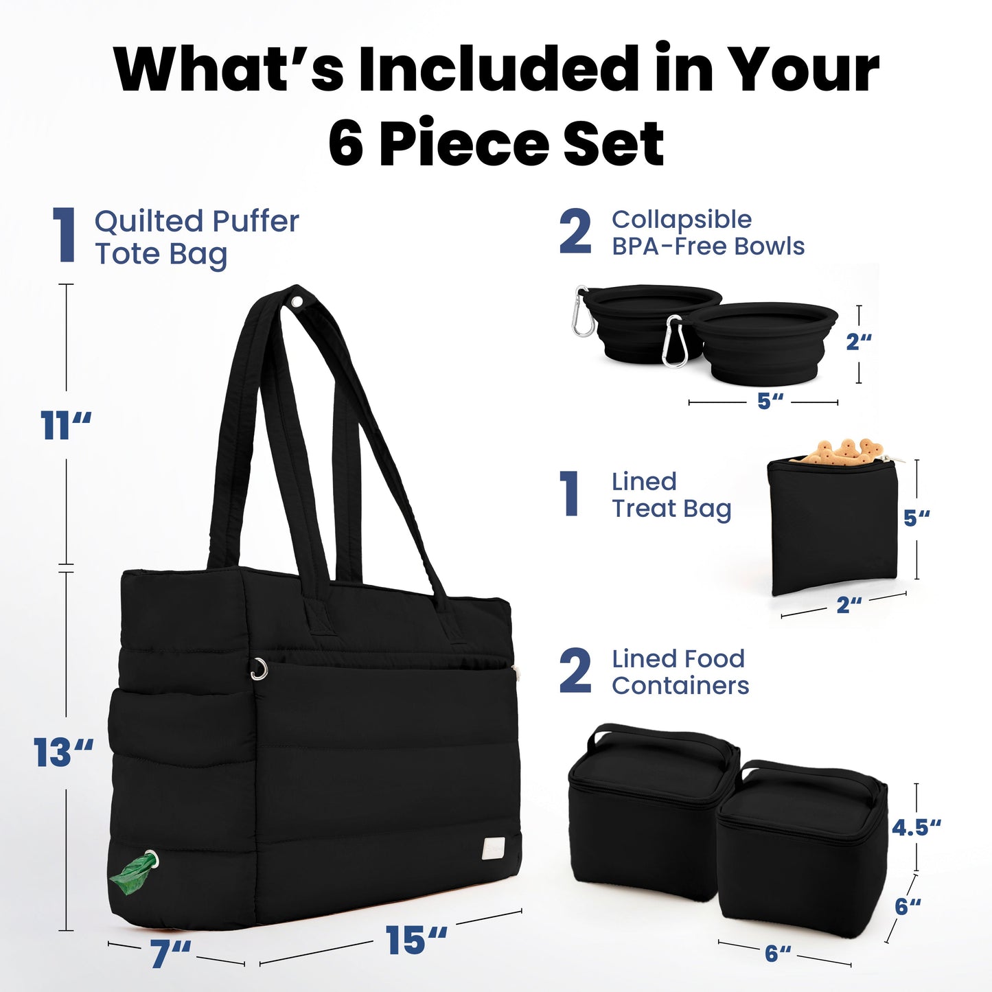 Adventure Ready Dog Tote by Rubyloo | Quilted Pet Travel Organizer