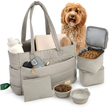 Adventure Ready Dog Tote by Rubyloo | Quilted Pet Travel Organizer