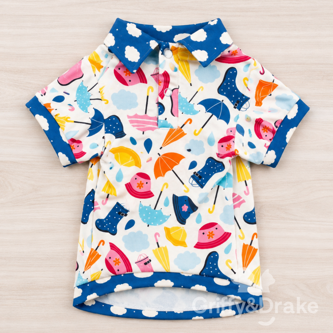 Griffy & Drake Paws for Puddles Collared Shirt