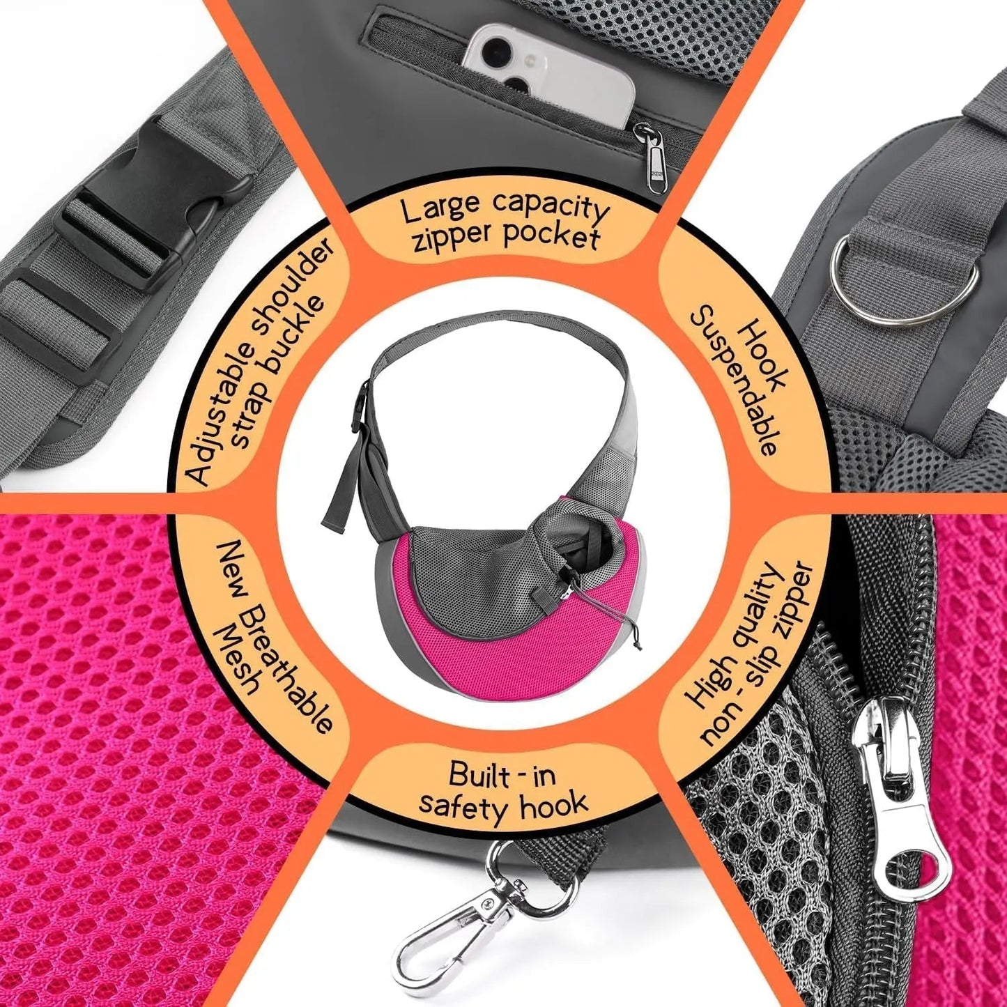 Hands-Free Pet Sling Carrier