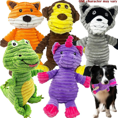 Corduroy Critters Squeaky Dog Toy Set (5-Pack)
