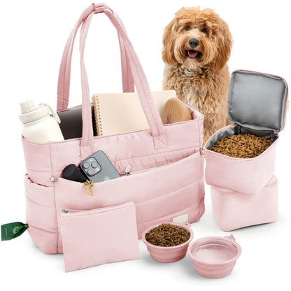 Adventure Ready Dog Tote by Rubyloo | Quilted Pet Travel Organizer