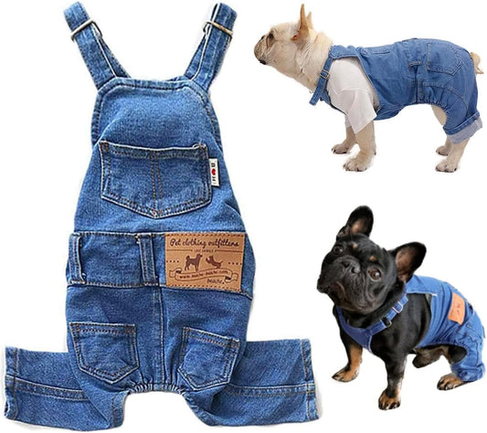 Classic Denim Dog Overalls