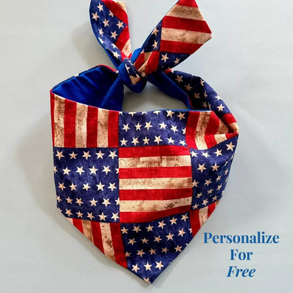 Americana Patchwork Dog Bandana